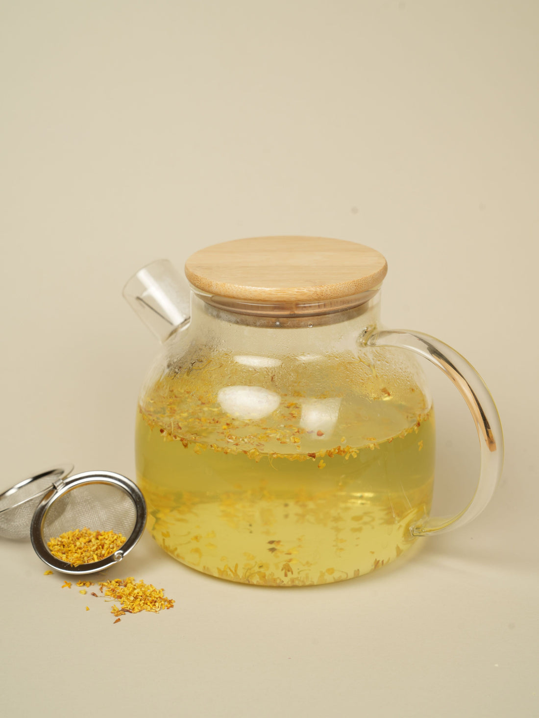 Bamboo Glass Teapot
