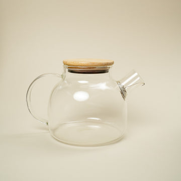 Bamboo Glass Teapot