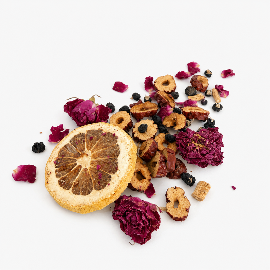 Natural Skin Care Tea| Black Goji Berry, Dried Lemon & Rose (5 Tea Pouches)